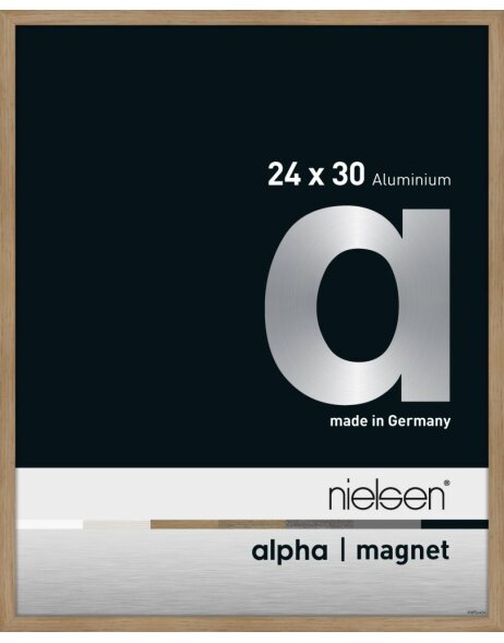 Cornice in alluminio Nielsen Alpha Magnet, 24x30 cm, quercia