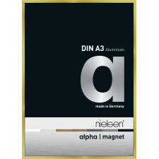 Nielsen Aluminium Bilderrahmen Alpha Magnet, 29,7x42 cm, Brushed Gold