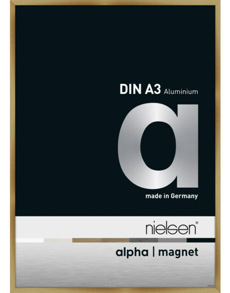Nielsen Aluminum Photo Frame Alpha Magnet, 30x42 cm brushed amber