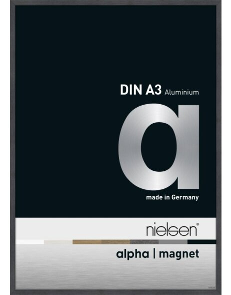 Nielsen aluminium cadre photo Alpha Magnet, 29,7x42 cm, Gris