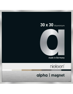 Nielsen Aluminium Bilderrahmen Alpha Magnet, 30x30 cm, Silber