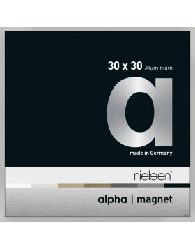 Nielsen Aluminium Bilderrahmen Alpha Magnet, 30x30 cm, Silber Matt