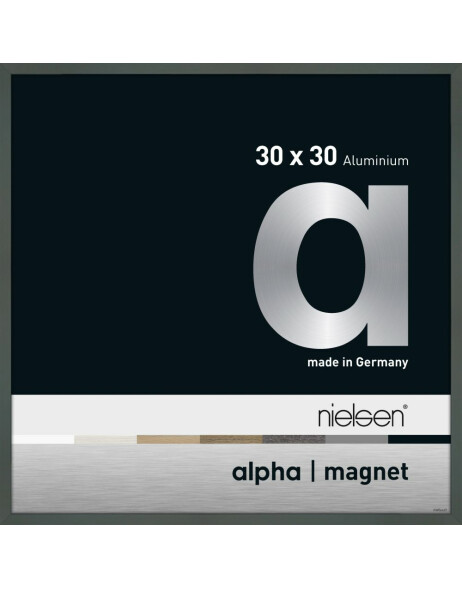 Nielsen Aluminium Bilderrahmen Alpha Magnet, 30x30 cm, Platin