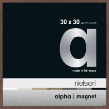 Nielsen Aluminium Bilderrahmen Alpha Magnet, 30x30 cm, Wengé Hell
