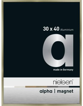 Marco de aluminio Nielsen con imán alfa, 30x40 cm, acero inoxidable cepillado