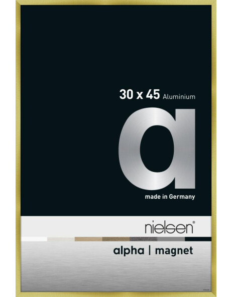 Nielsen Aluminium Bilderrahmen Alpha Magnet, 30x45 cm, Brushed Gold