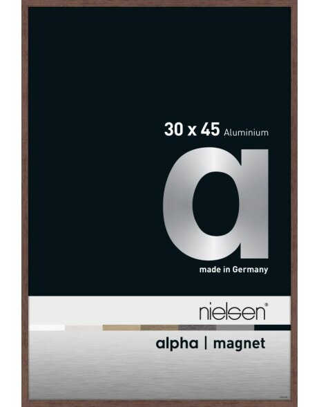 Nielsen Aluminum Photo Frame Alpha Magnet, 30x45 cm light wenge