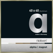 Nielsen Aluminium Bilderrahmen Alpha Magnet, 40x40 cm, Brushed Edelstahl