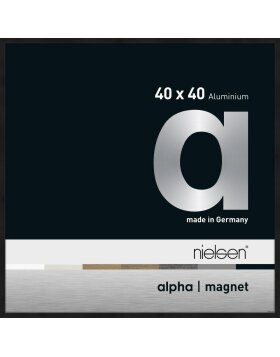 Nielsen cadre photo aluminium Alpha Magnet, 40x40 cm, anodisé noir mat
