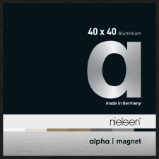 Nielsen cadre photo aluminium Alpha Magnet, 40x40 cm, anodisé noir mat