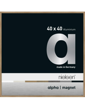 Cornice Nielsen in alluminio Alpha Magnet, 40x40 cm, rovere
