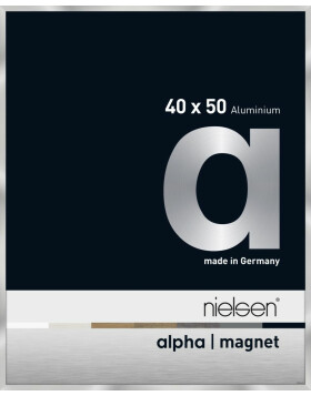 Nielsen Aluminium Fotolijst Alpha Magneet, 40x50 cm, Zilver