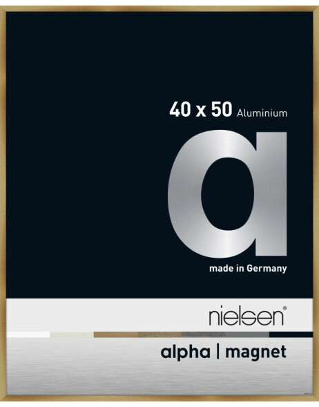 Nielsen Aluminum Photo Frame Alpha Magnet, 40x50 cm brushed amber