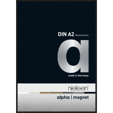 Nielsen Aluminium Bilderrahmen Alpha Magnet, 42x59,4 cm, Eloxal Schwarz Matt