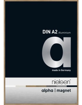 Cornice Nielsen in alluminio Alpha Magnet, 42x59,4 cm, Rovere