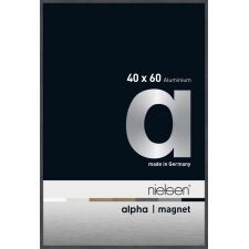 Nielsen Aluminium Bilderrahmen Alpha Magnet, 40x60 cm, Grau