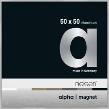 Nielsen Aluminium Bilderrahmen Alpha Magnet, 50x50 cm, Silber Matt