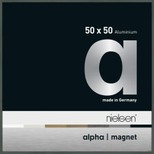 Cornice Nielsen in alluminio Alpha Magnet, 50x50 cm, platino