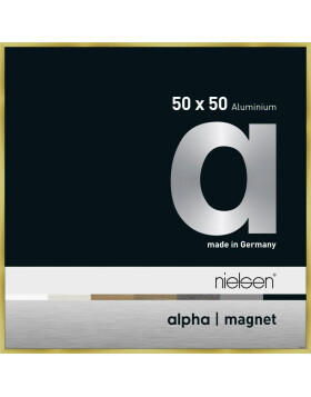 Nielsen Aluminium Bilderrahmen Alpha Magnet, 50x50 cm, Brushed Gold