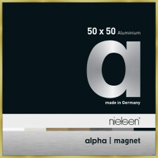 Nielsen Aluminium Bilderrahmen Alpha Magnet, 50x50 cm, Brushed Gold