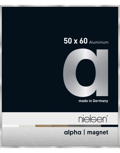 Nielsen Aluminium Bilderrahmen Alpha Magnet, 50x60 cm, Silber