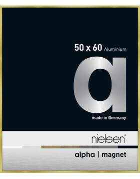 Nielsen Aluminium Bilderrahmen Alpha Magnet, 50x60 cm, Brushed Gold