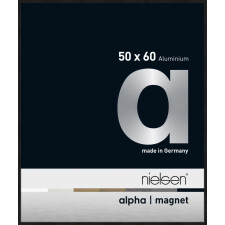 Nielsen Aluminium Bilderrahmen Alpha Magnet, 50x60 cm, Eloxal Schwarz Matt