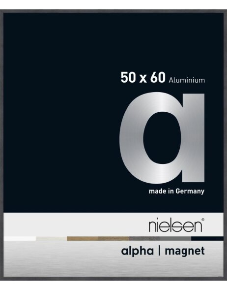 Nielsen Aluminium Bilderrahmen Alpha Magnet, 50x60 cm, Grau