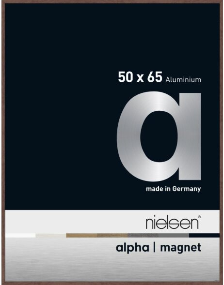 Nielsen Aluminum Photo Frame Alpha Magnet, 50x65 cm light wenge