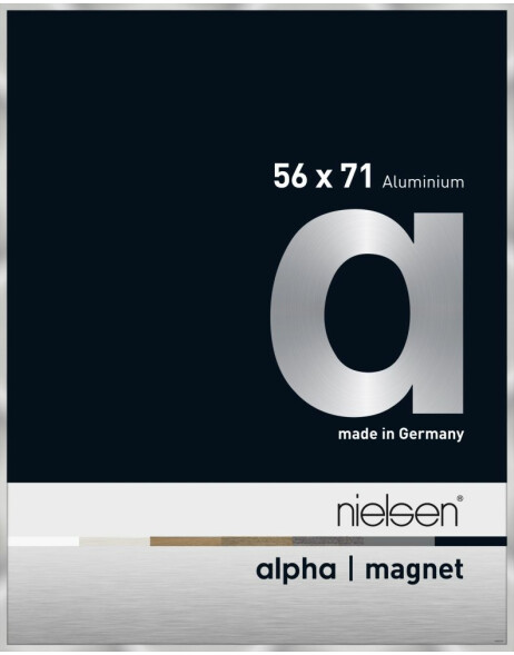 Nielsen Aluminium Bilderrahmen Alpha Magnet, 56x71 cm, Silber