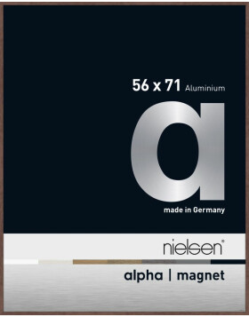 Nielsen Aluminium Bilderrahmen Alpha Magnet, 56x71 cm, Wengé Hell
