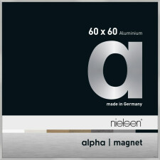 Nielsen Aluminium Bilderrahmen Alpha Magnet, 60x60 cm, Silber Matt