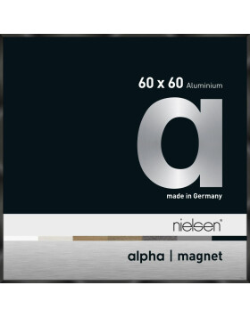 Nielsen Aluminium Bilderrahmen Alpha Magnet, 60x60 cm, Eloxal Schwarz Glanz