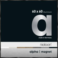 Nielsen Aluminium Bilderrahmen Alpha Magnet, 60x60 cm, Eloxal Schwarz Glanz