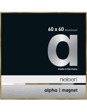 Nielsen Aluminium Fotolijst Alpha Magneet, 60x60 cm, Geborsteld Amber