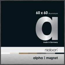 Nielsen Aluminium Bilderrahmen Alpha Magnet, 60x60 cm, Grau