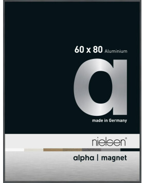 Nielsen Aluminium Bilderrahmen Alpha Magnet, 60x80 cm, Dunkelgrau Glanz