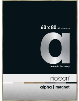 Nielsen Aluminium Bilderrahmen Alpha Magnet, 60x80 cm, Brushed Edelstahl