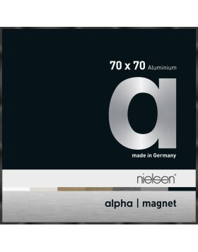 Nielsen Aluminium Bilderrahmen Alpha Magnet, 70x70 cm, Eloxal Schwarz Glanz