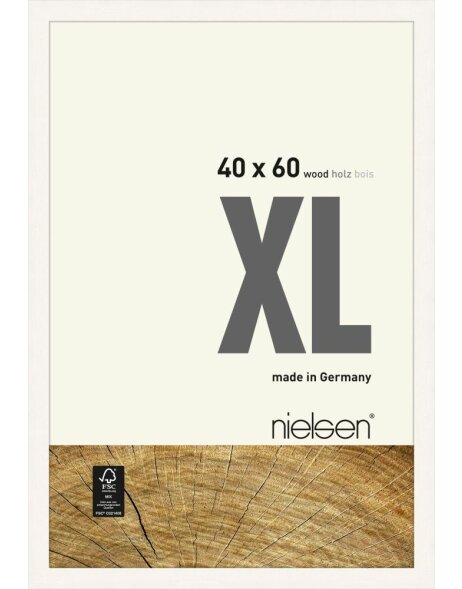 Cornice Nielsen in legno XL 40x60 cm bianco opaco