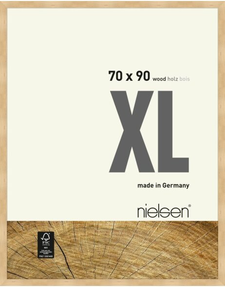Cornice Nielsen in legno XL 70x90 cm acero