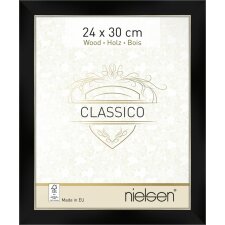 Nielsen Holz Bilderrahmen Classico, 24x30 cm, Schwarz-Silber