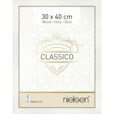 Nielsen Holz Bilderrahmen Classico, 30x40 cm, Weiß-Silber