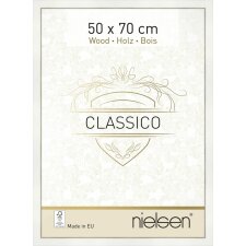 Nielsen wood picture frame Classico, 50x70 cm white-silver