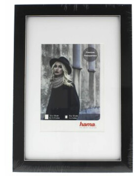 Valentina plastic frame, black, 13 x 18 cm