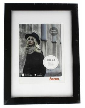 Valentina plastic frame, black, 21 x 29.7 cm