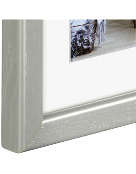 Bella Mia Cornice di plastica, grigio pietra, 13 x 18 cm