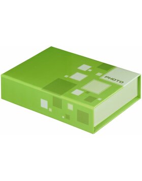 Cubetto foto-cadeaubox, voor 100 fotos in 10x15 cm formaat, assorti