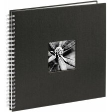 Fine Art Spiral Album, 36x32 cm, 50 white pages, black