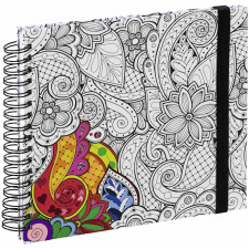 Colorare Spiral Book, 28x24 cm, 50 white pages, tendrils